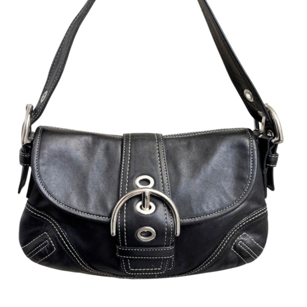 Coach vintage y2k f10188 black leather mini small soho bag